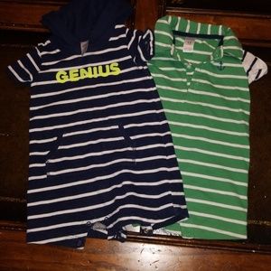 Carters lot rompers 12months boy polo hoodie baby
